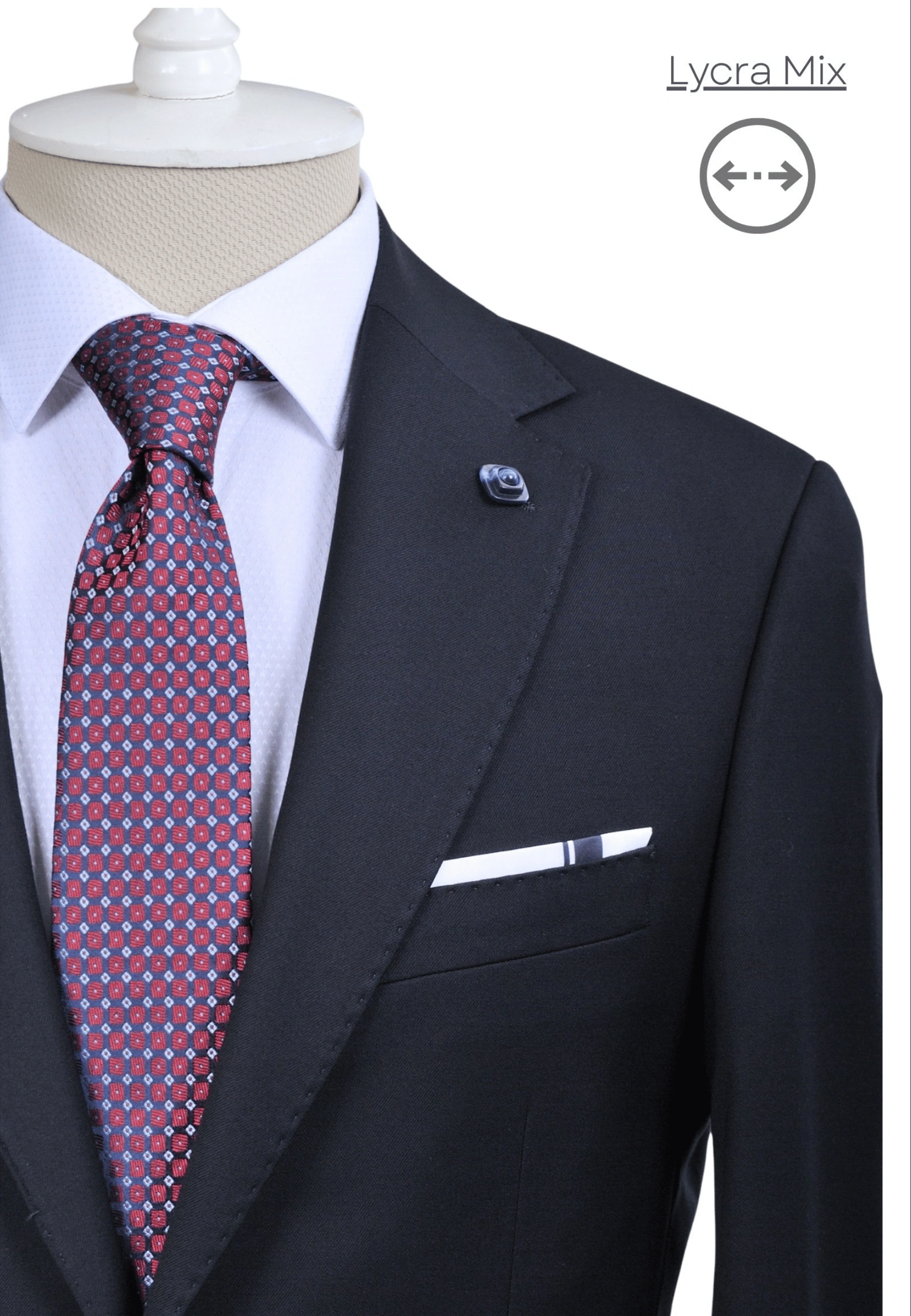 P.V Lycra Men’s Suit – Dark Navy - Image 4