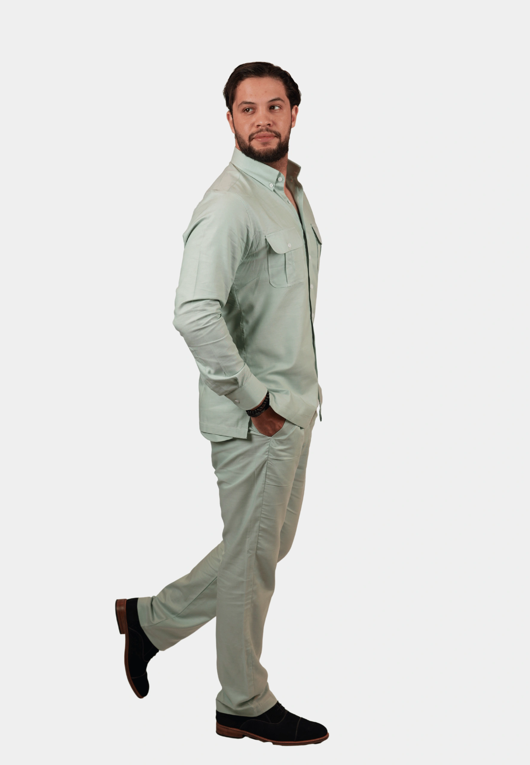 Sage Cotton Co-Ord Set - Image 3