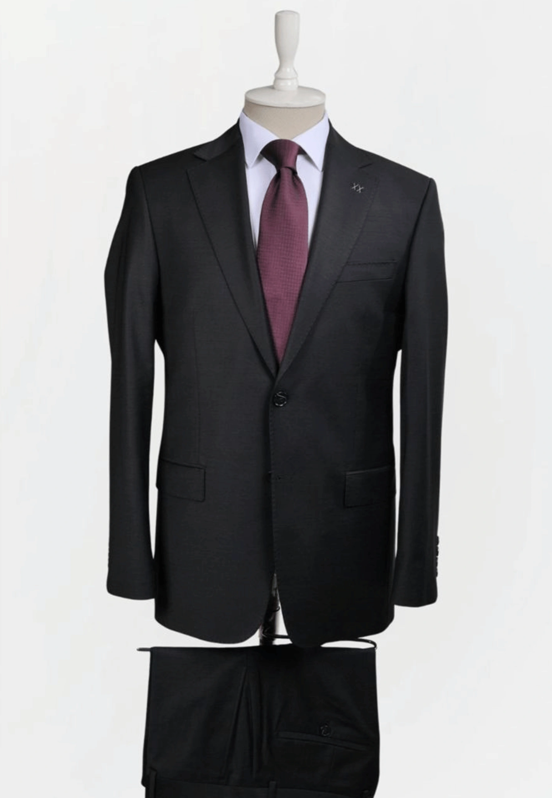 Superior Wool Suit – Black - Image 3