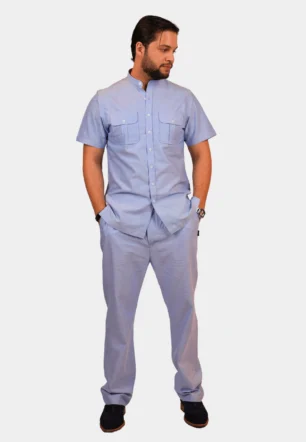 Sky Blue Linen Co-Ord Set