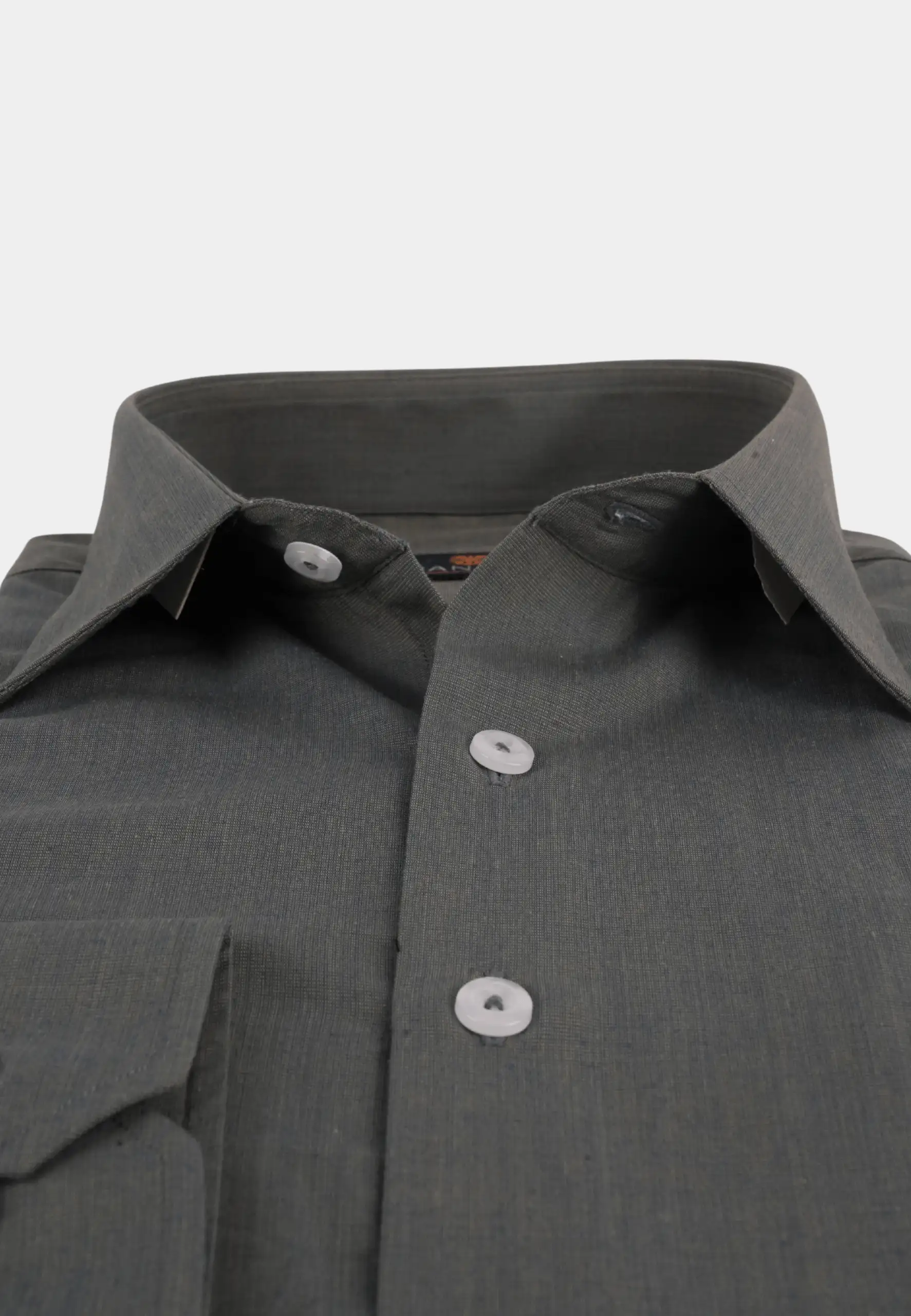 Olive Grey Premium Cotton Shirt - Image 3