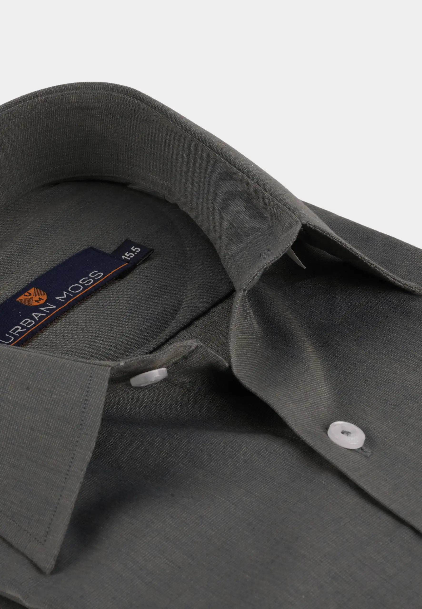 Olive Grey Premium Cotton Shirt - Image 4